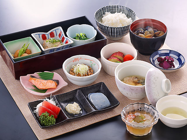 大人のお客様アレルギー対応料理朝食一例