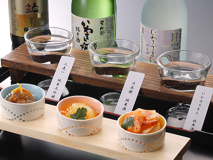 烏賊三昧と利き酒セット